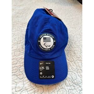 Nike United States Paralympic Team Adult Club Cap L/XL Blue Adjustable